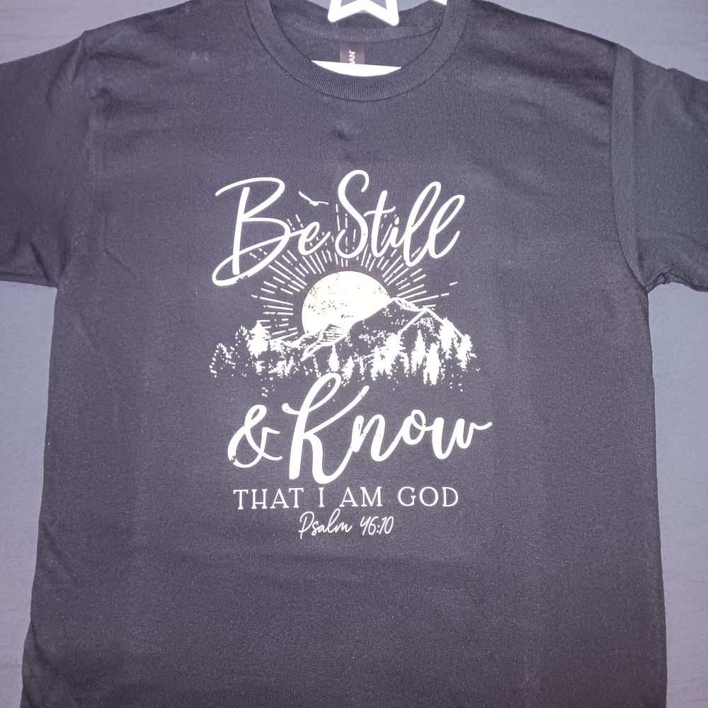 Be Still & Know Psalm Graphic Tee - Black Kids Short Sleeve